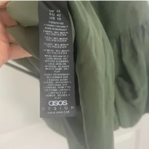 NWT ASOS Design Cowl Neck Hitched Hem Cupro Mini Dress Dark Green Size 10 thumbnail 13