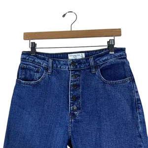 Abercrombie & Fitch Curve Love The Mom High Rise Denim Jeans Raw Hem Size 28/6 thumbnail 2