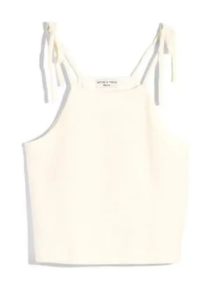 Madewell White Tie Knot Blouse Tank Top Size XS NWOT thumbnail 1