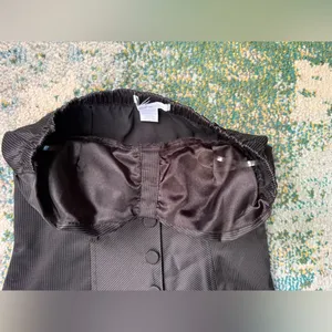 Y2K Charlotte Russe pinstriped black tuxedo tube top, size medium thumbnail 7