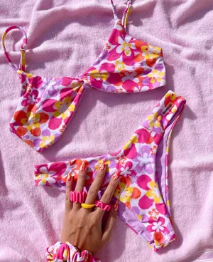 Blackbough Swimsuit Bikini Set Medium Berry Blossoms thumbnail 3