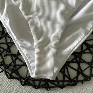 Beach Riot Vanessa High cut Bikini Bottom, White, Size Medium, $88 thumbnail 5