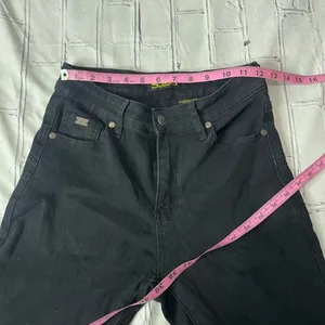 STAG Black Flare Jeans Women’s Size 7 Low Rise Stretch Y2K Retro Bootcut Pants thumbnail 8