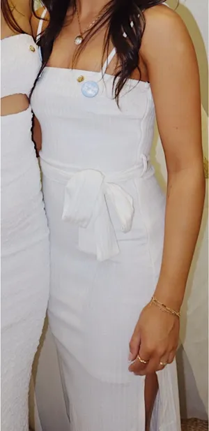 Hello Molly Dress Maxi White  thumbnail 1