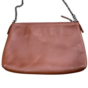 Brooks‎ Brothers Chain Strap Shoulder Bag Brown Caramel Leather Minimalist thumbnail 14