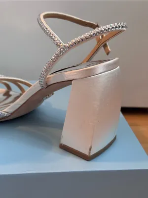 Badgley Mischka Brixley satin heel with rhinestones thumbnail 4