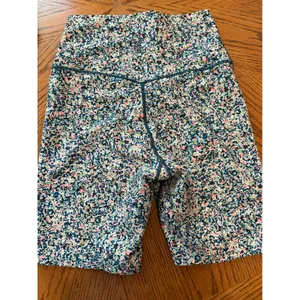 Sage Collective Activewear Set Women S/M Floral Sports Bra Biker Shorts Blue thumbnail 5