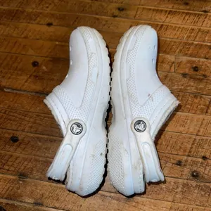 Crocs light blue washable rubber lined W6 orthotic arch support shoes thumbnail 4