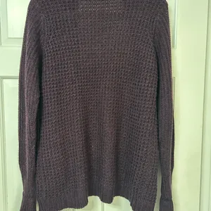RD Style Open-Front Chunky Knit Cardigan - Plum thumbnail 2