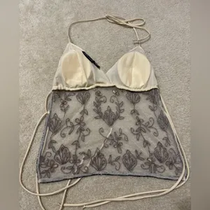 Wet Seal Y2K Beaded Backless Halter Top thumbnail 2