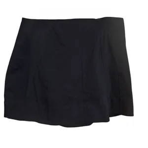 Anthropologie A Lined Mini Skirt Black Sz Large Boho Minimalist Workwear Zipper thumbnail 2