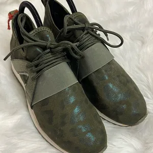 TopModa Green Leopard Print Sneakers‎ Size 7.5 Bin 22 thumbnail 7