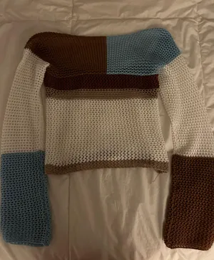 Colorblock crochet sweater Multiple Size M thumbnail 2