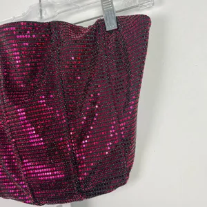 NWT Sincerely Jules Sequin Corset Crop Top Removable Straps Size Large L NEW thumbnail 3