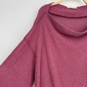 Free People We The Free South Side Thermal Top Size Medium Boho Oversized Ribbed thumbnail 6