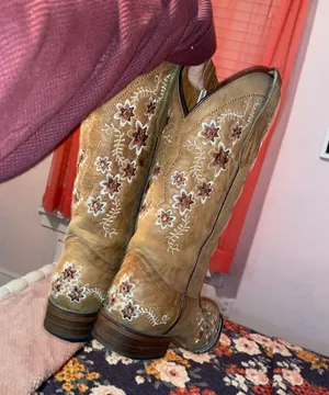 CircleG Leather Pointed Toe Cowgirl Boots thumbnail 4