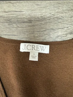 J. Crew Giselle V-Neck Sweater Blazer Cardigan Women's Small Walnut Merino Wool thumbnail 4