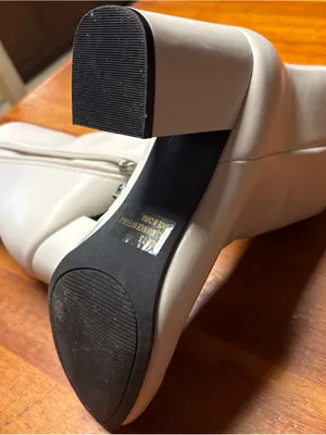 Altar'd State White Leather Ankle Boots thumbnail 5