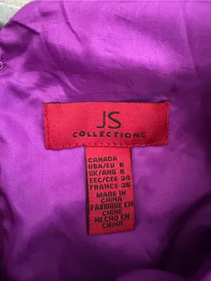 JS Collections Purple Sleeveless Chiffon V Neck A Line Formal Maxi Gown 6 thumbnail 8