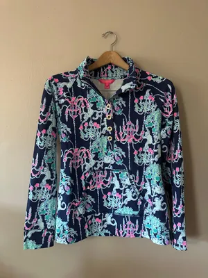 Lilly Pulitzer Skipper Popover in Monkey Trouble Print Size Small NEW WITH TAGS thumbnail 2