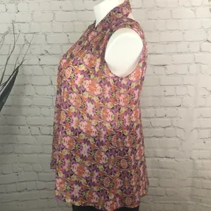 Bisou Bisou sheer bareback pink purple top thumbnail 6