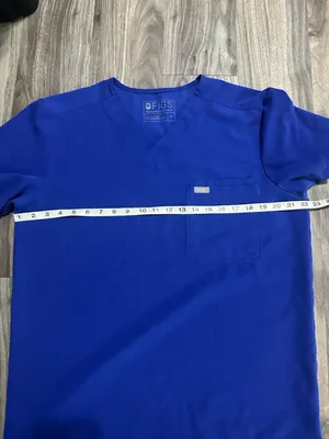 Figs Technical Collection V-Neck Scrub Top in Cobalt Blue thumbnail 3