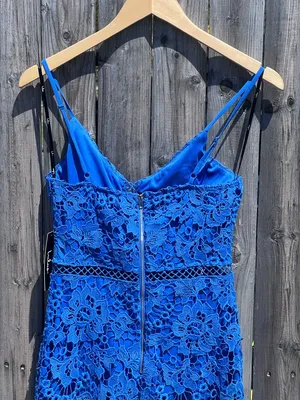 Lulu's Taliah Blue Lace Midi Dress thumbnail 9