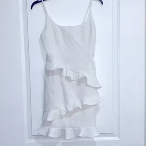 Saints and secrets white ruffle dress size xsmall thumbnail 4