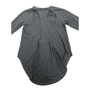 Under Armour Gray Long Sleeve Open Back Shirt Size Women's XS thumbnail 2