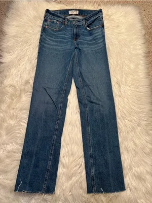 Abercrombie & Fitch Womenm Size 26/2 Long The 90's Straight Mid Rise Jean Medium thumbnail 3
