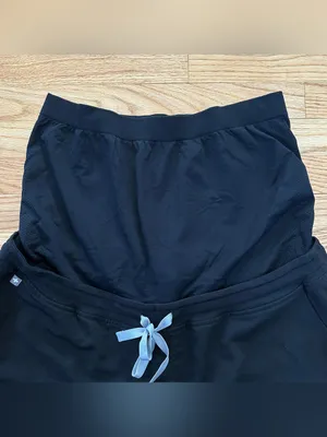 FIGS Zamora Maternity Jogger Scrub Pants Black Petite XXL thumbnail 5