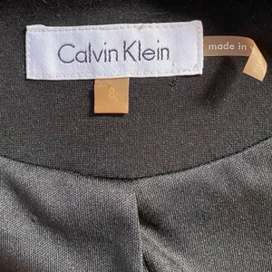 Calvin Klein‎ Black White Full Zip Career Blazer Jacket Womens 8 Classic thumbnail 10