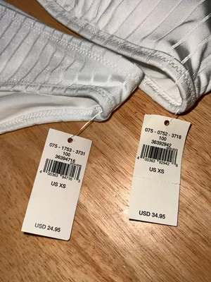 Aerie XS Women’s 2 Piece Bikini Swimsuit In White BNWTS thumbnail 6