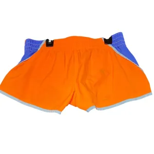 Nike Dri-FIT Womens Size Medium Running Shorts Orange‎ Blue Athletic Gym Workout thumbnail 3