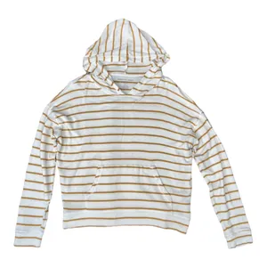 American Eagle Yellow White Striped Soft 6‎ for $36 Sexy Plush Hoodie Top thumbnail 1