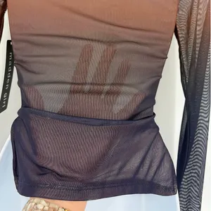 Madden Girl Sheer Mesh Ombre Top Sz S Y2K Ruched Indie NWT Going Out Festival thumbnail 8