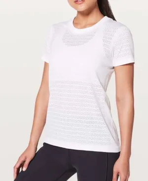 Lululemon Breeze By Short Sleeve Top in White thumbnail 1