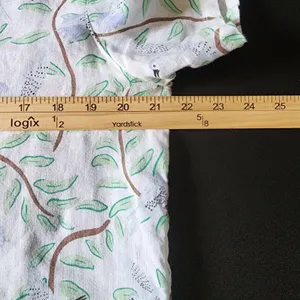 Cynthia Rowley Womens White 100% Linen Nature Shirt Bird Floral Short Sleeve M‎ thumbnail 5