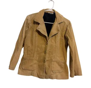 Sixty Canal‎ Blazer Corduroy Vintage Tan Button Front Patch Pockets Medium thumbnail 1