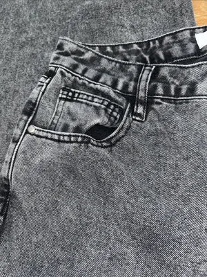 Windsor Grey Acid-Wash Wide Leg Jeans Size Small thumbnail 3