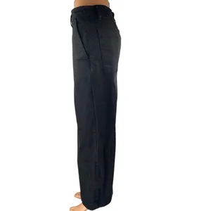 Everlane Women's Black High Rise Baggy Cropped Wide Leg Denim Jeans Pants Size 4 thumbnail 2