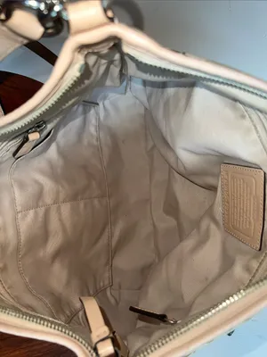 Coach convertible Hobo with Pink Center Stripe crossbody or shoulder bag thumbnail 5