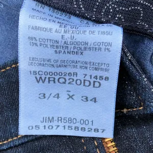 Wrangler Q Baby Jeans Bootcut Dark Blue Stretch Denim Women's 3/4 x 34 thumbnail 6