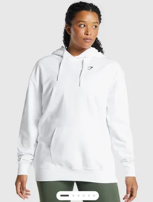 Gymshark Training Oversized Hoodie - White size M thumbnail 1