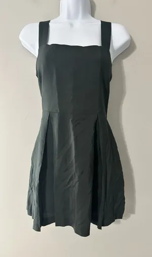 MASON by Michelle‎ Mason Charcoal Grey Cutout Square Neck Skater Mini Dress 4 thumbnail 1