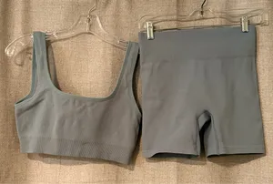 Avictia | Teal Set (Shorts & Top) Ribbed Collection | L thumbnail 1