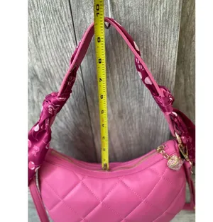 Juicy Couture Pink Quilted Shoulder Bag with Charm & Scarf thumbnail 7