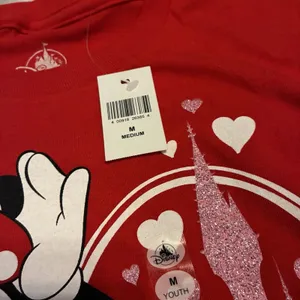 Disney Parks Walt Disney World Women's Shirt Size M Red Mickey Minnie Mouse thumbnail 4