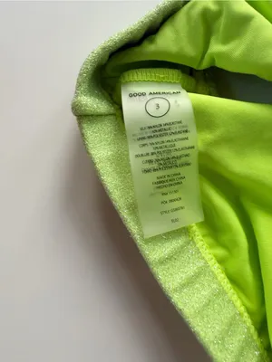 Good American Sparkle Metallic Bikini Top - Electric Lime size 3 (Large) thumbnail 6