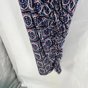 Anthropologie Moulinette Soeurs Medea Ruched Column Dress‎ Womens Large Blue Geo thumbnail 5